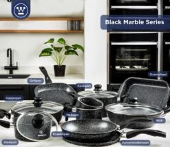 Westinghouse Pannenset Black Marble (Grillpan 28 Cm + Wokpan ø 30 Cm) - Inductie En Alle Andere Warmtebronnen -Aanbiedingen Keukenkracht Winkel 1200x1036 1