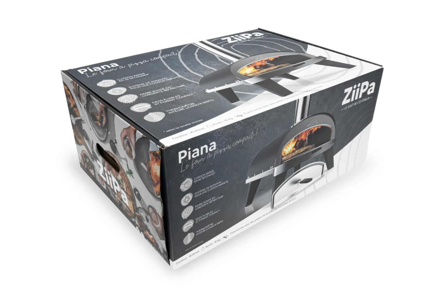 ZiiPa Pizza Oven Piana - Houtgestookt - Met Thermometer - Leisteen - Voor ø 30 Cm Pizza's - Roterende Pizzasteen 9 ZiiPa Pizza Oven Piana - Houtgestookt - Met Thermometer - Leisteen - Voor ø 30 Cm Pizza's - Roterende Pizzasteen - Afbeelding 9
