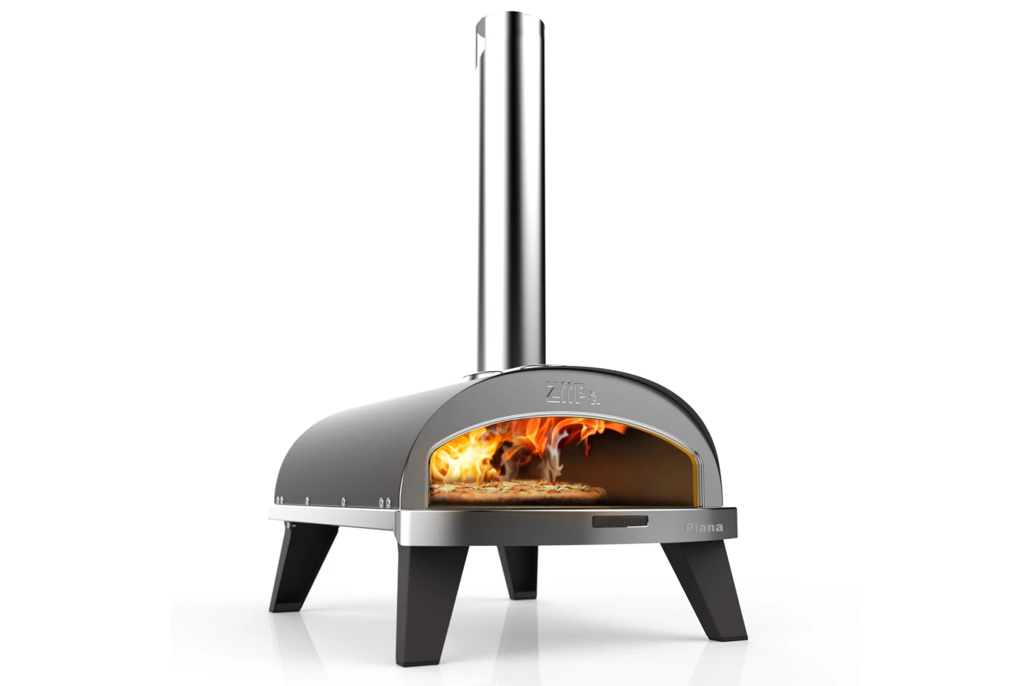 ZiiPa Pizza Oven Piana - Houtgestookt - Met Thermometer - Leisteen - Voor ø 30 Cm Pizza's - Roterende Pizzasteen 1 ZiiPa Pizza Oven Piana - Houtgestookt - Met Thermometer - Leisteen - Voor ø 30 Cm Pizza's - Roterende Pizzasteen