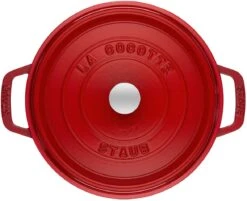 Staub Braadpan / Cocotte - Kersenrood - ø 22 Cm / 2.6 Liter -Aanbiedingen Keukenkracht Winkel 40509 814 0 2 1