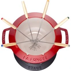 Staub Fondueset Kersenrood - ø 20 Cm / 2.36 Liter -Aanbiedingen Keukenkracht Winkel 40511 975 0 7