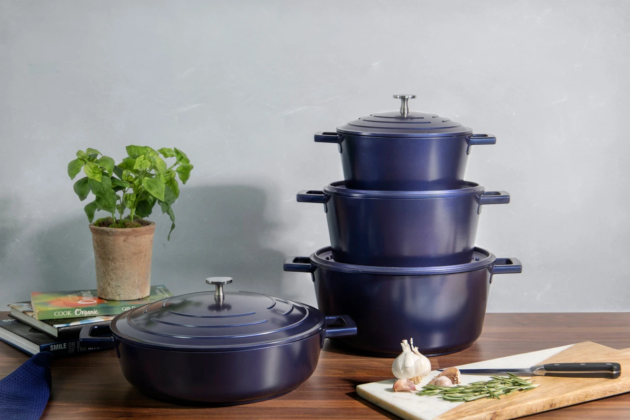 MasterClass Braadpan - Blauw - ø 20 Cm / 2.5 Liter - Standaard Anti-aanbaklaag 2 MasterClass Braadpan - Blauw - ø 20 Cm / 2.5 Liter - Standaard Anti-aanbaklaag - Afbeelding 2