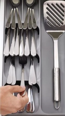 Joseph Joseph Bestekbak - 8 Vaks - DrawerStore - Grijs - 39 X 39 Cm -Aanbiedingen Keukenkracht Winkel 85127 04