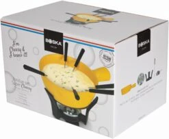 Boska Fondueset Cheesy - 6 Personen - Geel/zwart - 1.3 Liter -Aanbiedingen Keukenkracht Winkel 853512 fondue cheesy 1