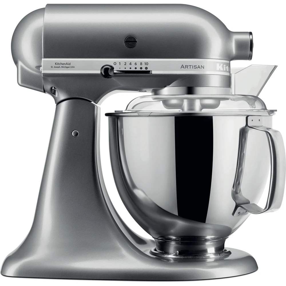 KitchenAid Keukenmachine Artisan - Kantelbare Kop - Contour Zilver - 4.8 Liter - 5KSM175PSECU 1 KitchenAid Keukenmachine Artisan - Kantelbare Kop - Contour Zilver - 4.8 Liter - 5KSM175PSECU