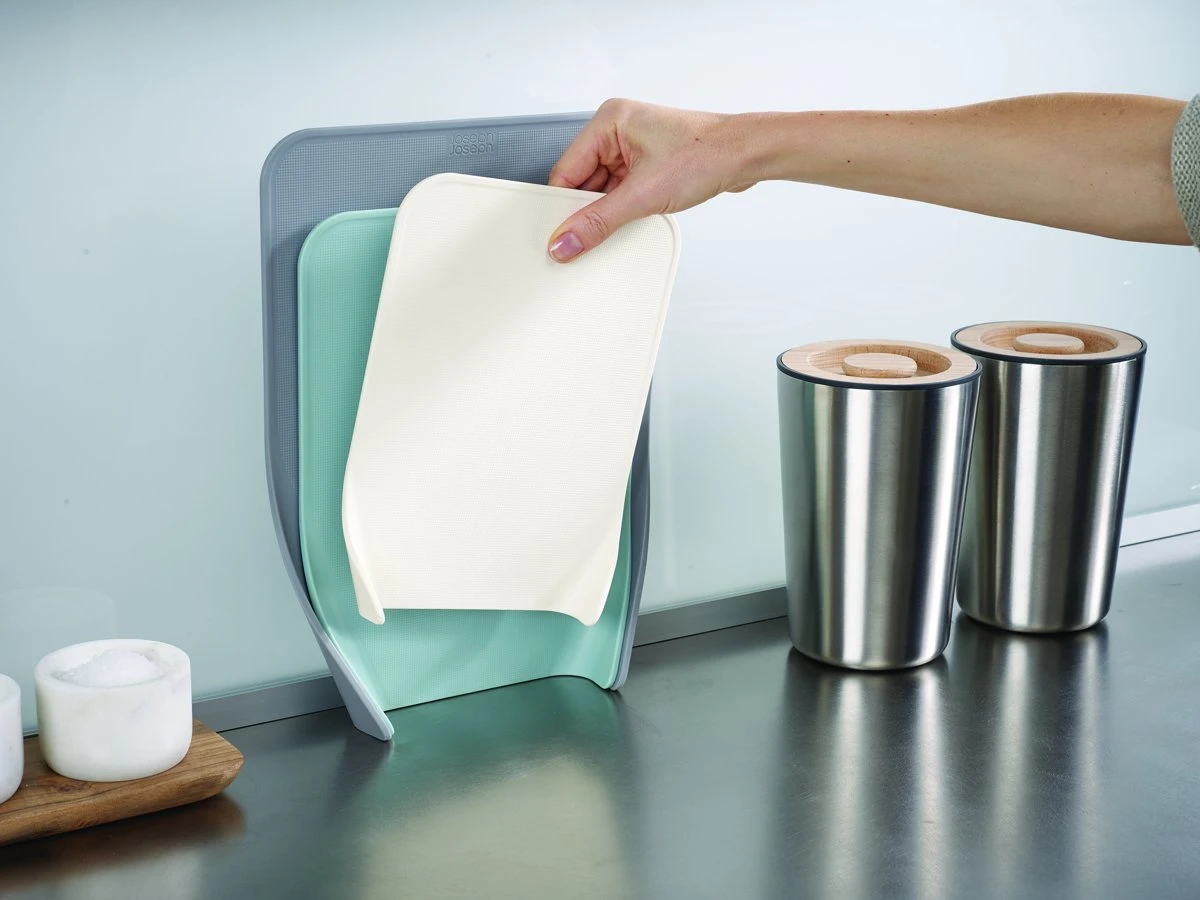 Joseph Joseph Snijplankenset - Nest Chop - Blauw - 3-Delig 2 Joseph Joseph Snijplankenset - Nest Chop - Blauw - 3-Delig - Afbeelding 2