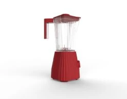 Alessi Blender Plissé - 5 Snelheden + Turbostand - Rood - Michele De Lucchi - 1.5 Liter - MDL09 R -Aanbiedingen Keukenkracht Winkel Alessi Blender1