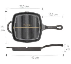 Blackwell Grillpan - Gietijzer - 23 X 23 Cm - Zonder Anti-aanbaklaag -Aanbiedingen Keukenkracht Winkel Asset 34@2x 80
