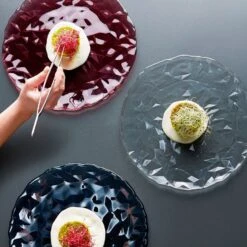 Bormioli Rocco Pizzabord / Onderbord Diamond - Transparant - ø 33 Cm - 6 Stuks -Aanbiedingen Keukenkracht Winkel Bormioli Onderbord Diamond Sfeer 2