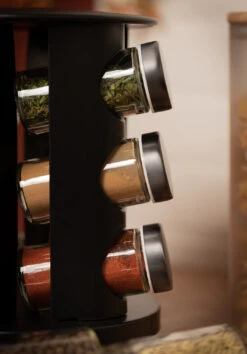 Blackwell Kruidenrek / Kruidencarrousel - Inclusief 12 Kruidenpotjes - Zwart -Aanbiedingen Keukenkracht Winkel COOK4394