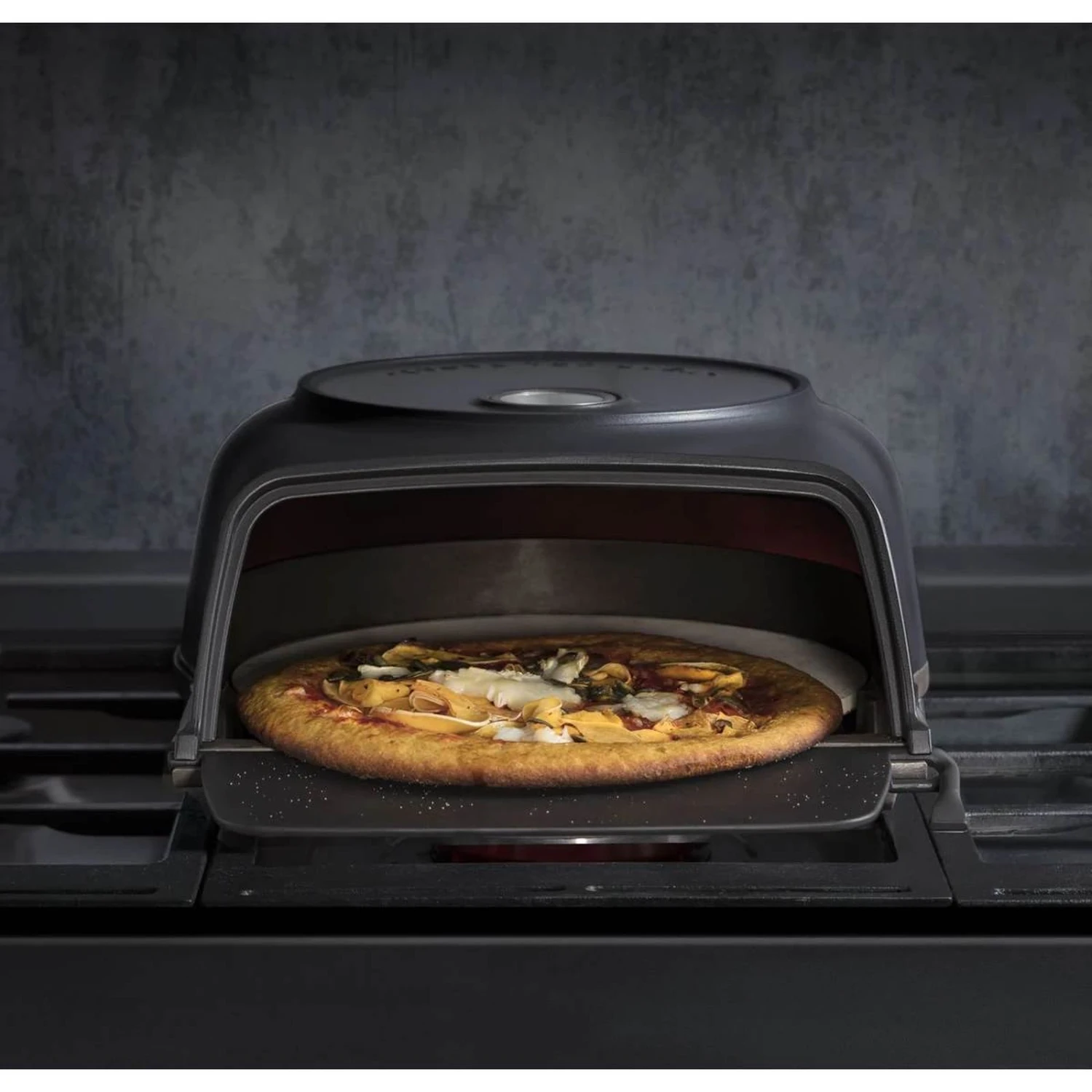 Fernus & Friends Pizza Oven - Voor Fornuis - Black Matted - Voor ø 26 Cm Pizza's 2 Fernus & Friends Pizza Oven - Voor Fornuis - Black Matted - Voor ø 26 Cm Pizza's - Afbeelding 2