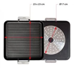 Valira Grillpan Aire Met Handgrepen - 23 X 23 Cm - Standaard Anti-aanbaklaag -Aanbiedingen Keukenkracht Winkel GrillpanMetHandvaten23x23cm.jpg2