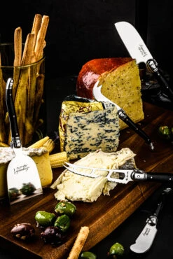 Laguiole Style De Vie Kaasmessen Met Plank Premium Line - Zwart -Aanbiedingen Keukenkracht Winkel Kaas5ZwartPlank 2