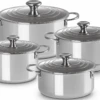 Le Creuset 4 Delige Pannenset Signature - RVS - Inductie - 4 Kookpannen - Inclusief Deksels