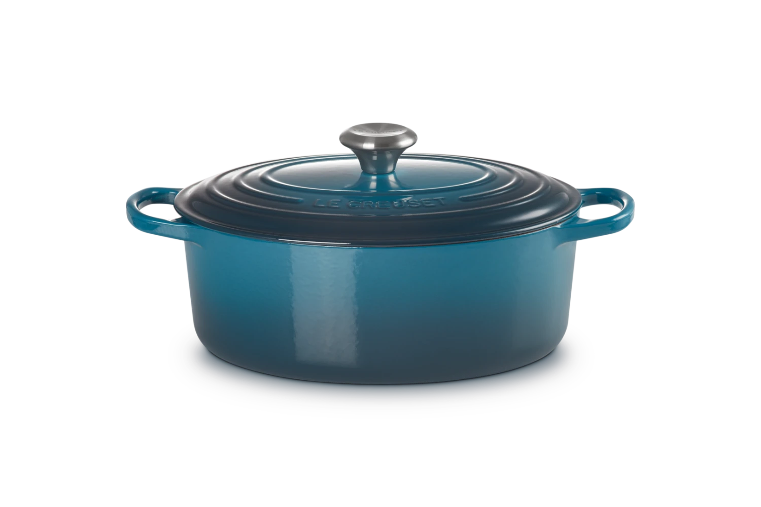 Le Creuset Braadpan Signature - Ovaal - Deap Teal - ø 29 Cm / 4.7 Liter 3 Le Creuset Braadpan Signature - Ovaal - Deap Teal - ø 29 Cm / 4.7 Liter - Afbeelding 3