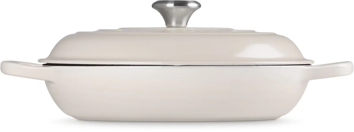 Le Creuset Braadpan Signature - Campagnard - Meringue - ø 30 Cm / 3.5 Liter 4 Le Creuset Braadpan Signature - Campagnard - Meringue - ø 30 Cm / 3.5 Liter - Afbeelding 4