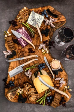 Laguiole Style De Vie Kaasmessen / Kaasmessenset Luxury Line Eikenhout Stonewash - 3 Stuks -Aanbiedingen Keukenkracht Winkel LuxKaasV2EikStone 5