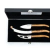 Laguiole Style De Vie Kaasmessen / Kaasmessenset Luxury Line Olijfhout - 3 Stuks