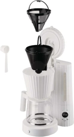 Alessi Filter-koffiezetapparaat Plissé - 1.5 Liter - Wit - Michele De Lucchi - MDL14 W -Aanbiedingen Keukenkracht Winkel MDL14 W 05 1x1 A4 3500pxl