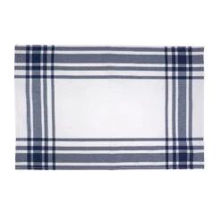 KOOK Theedoek Streep Blauw 60 X 60 Cm