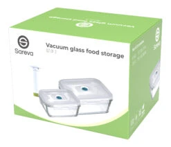 Sareva Vacuum Ovenschalen / Vershoudbakjes - Hittebestendig Glas - 3 Delige Set / 970 Ml + 1.7 Ltr -Aanbiedingen Keukenkracht Winkel Set Of 2 Current View