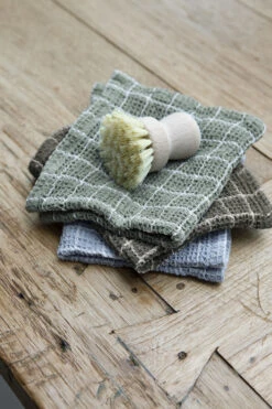 Walra Vaatdoekjes Cubes Jeans Blauw 30 X 30 Cm - 3 Stuks -Aanbiedingen Keukenkracht Winkel WALRA DC DRYWITHCUBES 30X30 ASSORTI SF