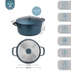Westinghouse Braadpan Performance - Bravery Blue - ø 28 Cm / 6.7 Liter -Aanbiedingen Keukenkracht Winkel WCCC0095028BL 3