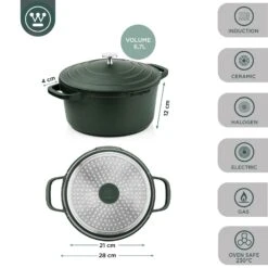 Westinghouse Braadpan Performance - Gracious Green - ø 28 Cm / 6.7 Liter -Aanbiedingen Keukenkracht Winkel WCCC0095028SG 3.jpg28