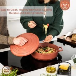 Westinghouse Hapjespan Performance - Rebel Red - ø 32 Cm / 5.8 Liter - Standaard Anti-aanbaklaag -Aanbiedingen Keukenkracht Winkel WCCC0095L28OR 4 1