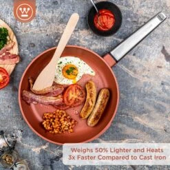 Westinghouse Koekenpan Performance - Rebel Red - ø 24 Cm - Standaard Anti-aanbaklaag -Aanbiedingen Keukenkracht Winkel WCFP0095024OR 2