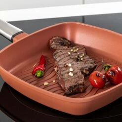 Westinghouse Grillpan Performance - Rebel Red - 28 X 28 Cm - Standaard Anti-aanbaklaag -Aanbiedingen Keukenkracht Winkel WCFP0095G28OR 8