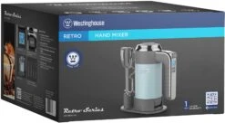 Westinghouse Handmixer Retro Collections - 6 Standen - Blauw - WKHM250BU -Aanbiedingen Keukenkracht Winkel WKHM250BU Hand Mixer BLUE BOX