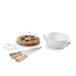 Boska Fondueset Twinkle - 4 Personen - Wit/bruin -Aanbiedingen Keukenkracht Winkel boska candle light fondue twinkle 6