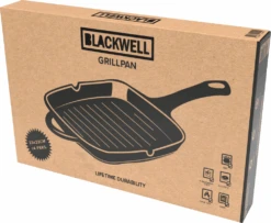 Blackwell Grillpan - Gietijzer - 23 X 23 Cm - Zonder Anti-aanbaklaag -Aanbiedingen Keukenkracht Winkel grill zwart Package New