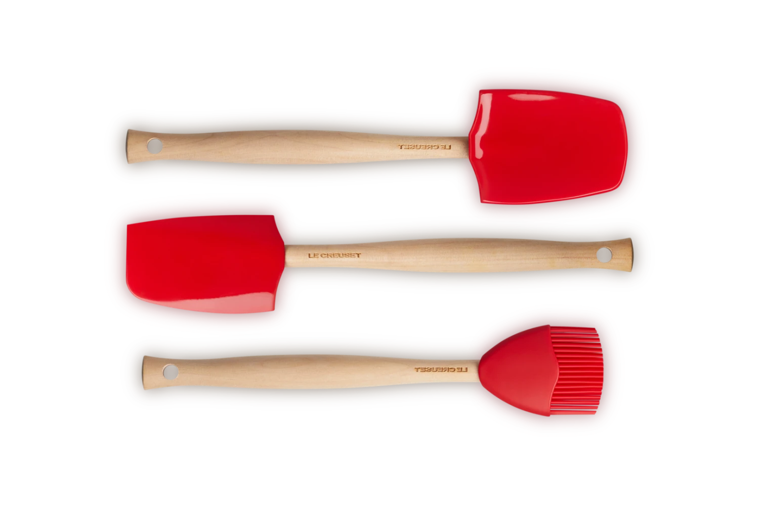 Le Creuset Spatelset - 3 Stuks - Premium - Kersenrood 2 Le Creuset Spatelset - 3 Stuks - Premium - Kersenrood - Afbeelding 2