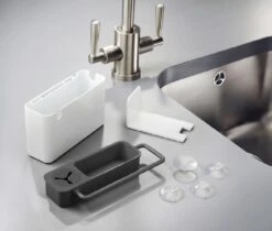 Joseph Joseph Gootsteenorganiser - Caddy - Antraciet -Aanbiedingen Keukenkracht Winkel joseph joseph gootsteenorganiser sink aid 1