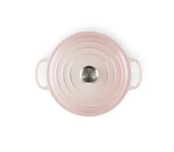 Le Creuset Braadpan Signature - Shell Pink - ø 24 Cm / 4.2 Liter -Aanbiedingen Keukenkracht Winkel le creuset sginature braadpan shell pink 24cm 1