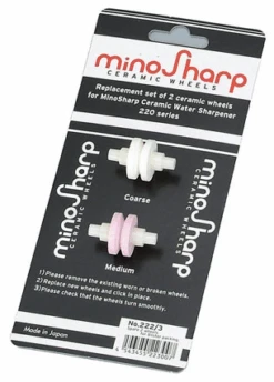Minosharp Reserve Wieltjes Voor Minosharp Waterslijper 0220 - 2 Stuks -Aanbiedingen Keukenkracht Winkel minosharp slijpset verpakking 220