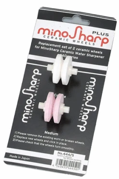 Minosharp Reserve Wieltjes Voor Minosharp Waterslijper 0440 - 2 Stuks 7 Minosharp Reserve Wieltjes Voor Minosharp Waterslijper 0440 - 2 Stuks -Aanbiedingen Keukenkracht Winkel minosharp slijpset verpakking 440