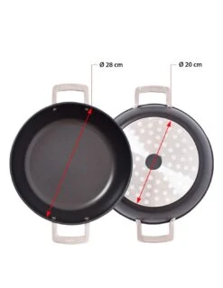 Valira Hapjespan Aire Mediterranean ø 28 Cm - Standaard Anti-aanbaklaag -Aanbiedingen Keukenkracht Winkel non stick mediterranean casserole aire induction 1