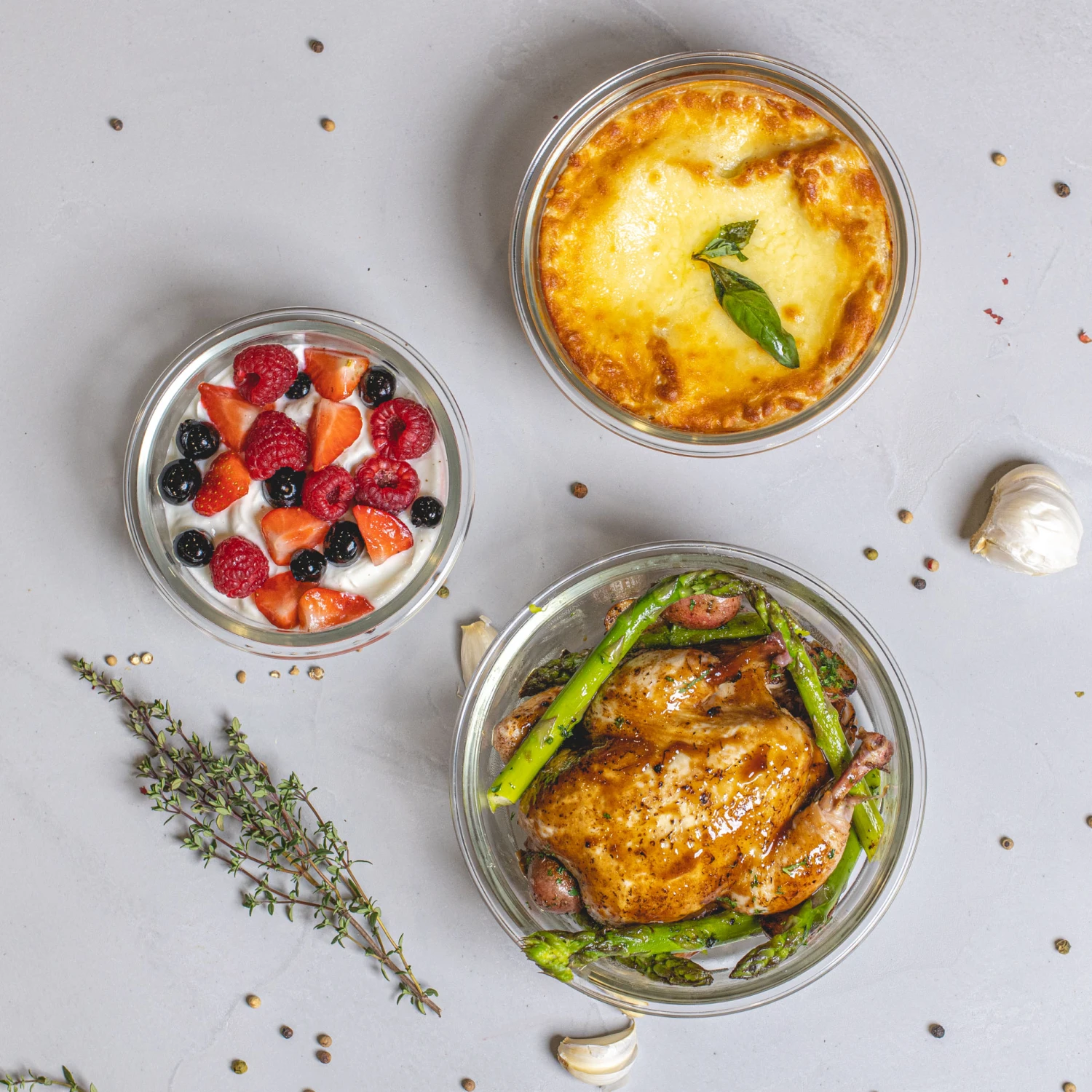 Sareva Glazen Vershoudbakje Cook & Fresh - Rond - 3-delig 2 Sareva Glazen Vershoudbakje Cook & Fresh - Rond - 3-delig - Afbeelding 2