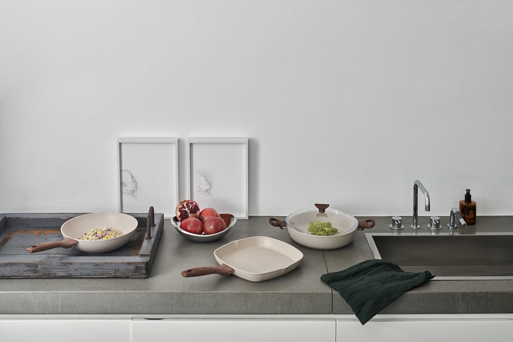 Sambonet Grillpan Rock 'n' Rose - Creme - 28 X 28 Cm - Standaard Anti-aanbaklaag 3 Sambonet Grillpan Rock 'n' Rose - Creme - 28 X 28 Cm - Standaard Anti-aanbaklaag - Afbeelding 3